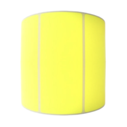 Gele fluor permanente etiketten 100x55mm 2000 op rol | LMTK Logistics